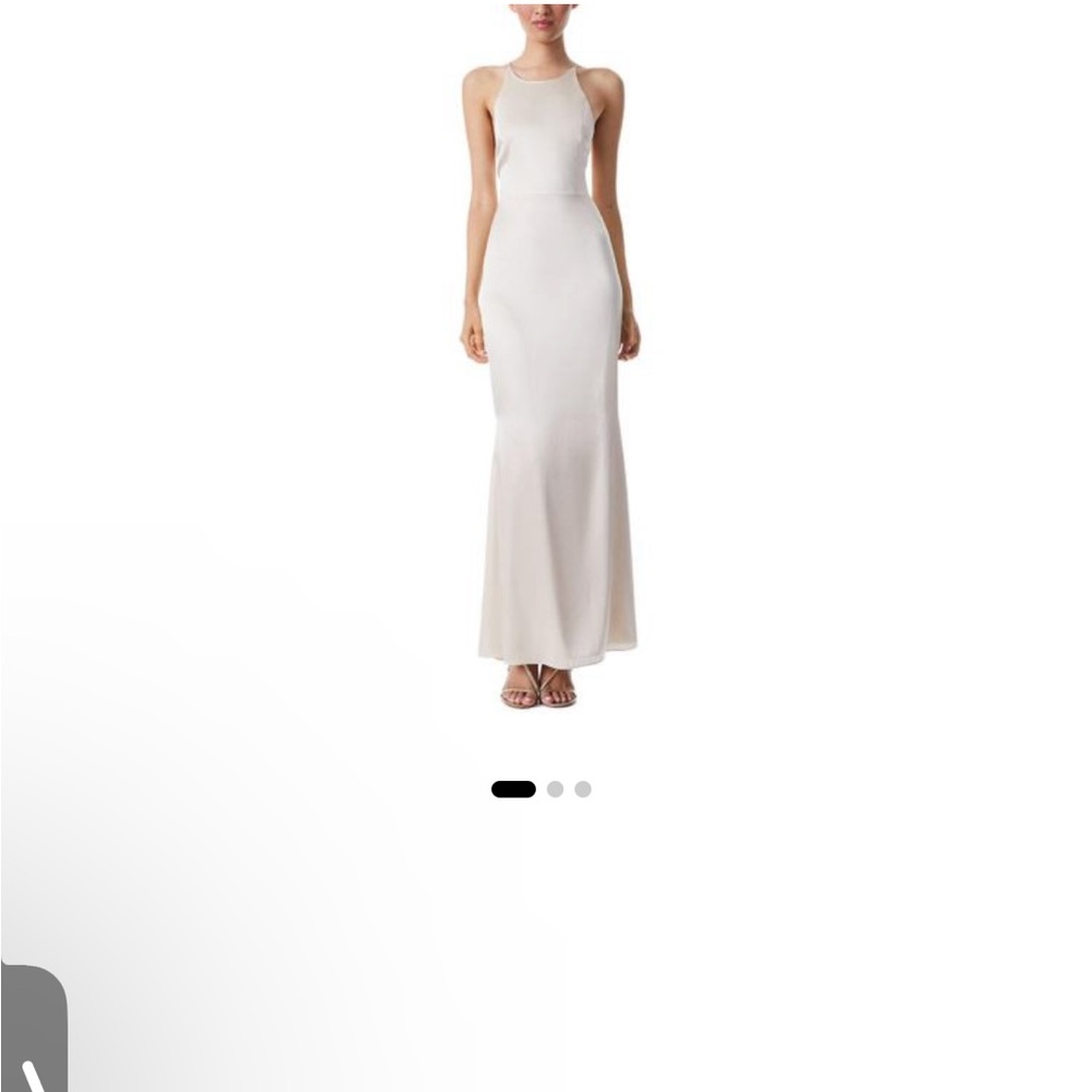 NEW NWT Alice + Olivia women’s Samia halter neck silk-blend fishtail gown